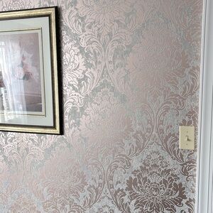 Graham and Brown Milan Damask Rose Gold Vinyl Luxury Textured Wallpaper 3 rolls